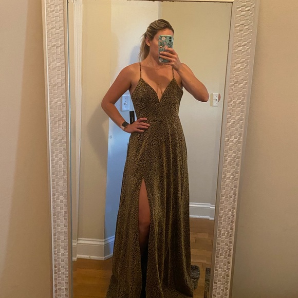 LULUS NWT Leopard Print Maxi Dress - Picture 4 of 5